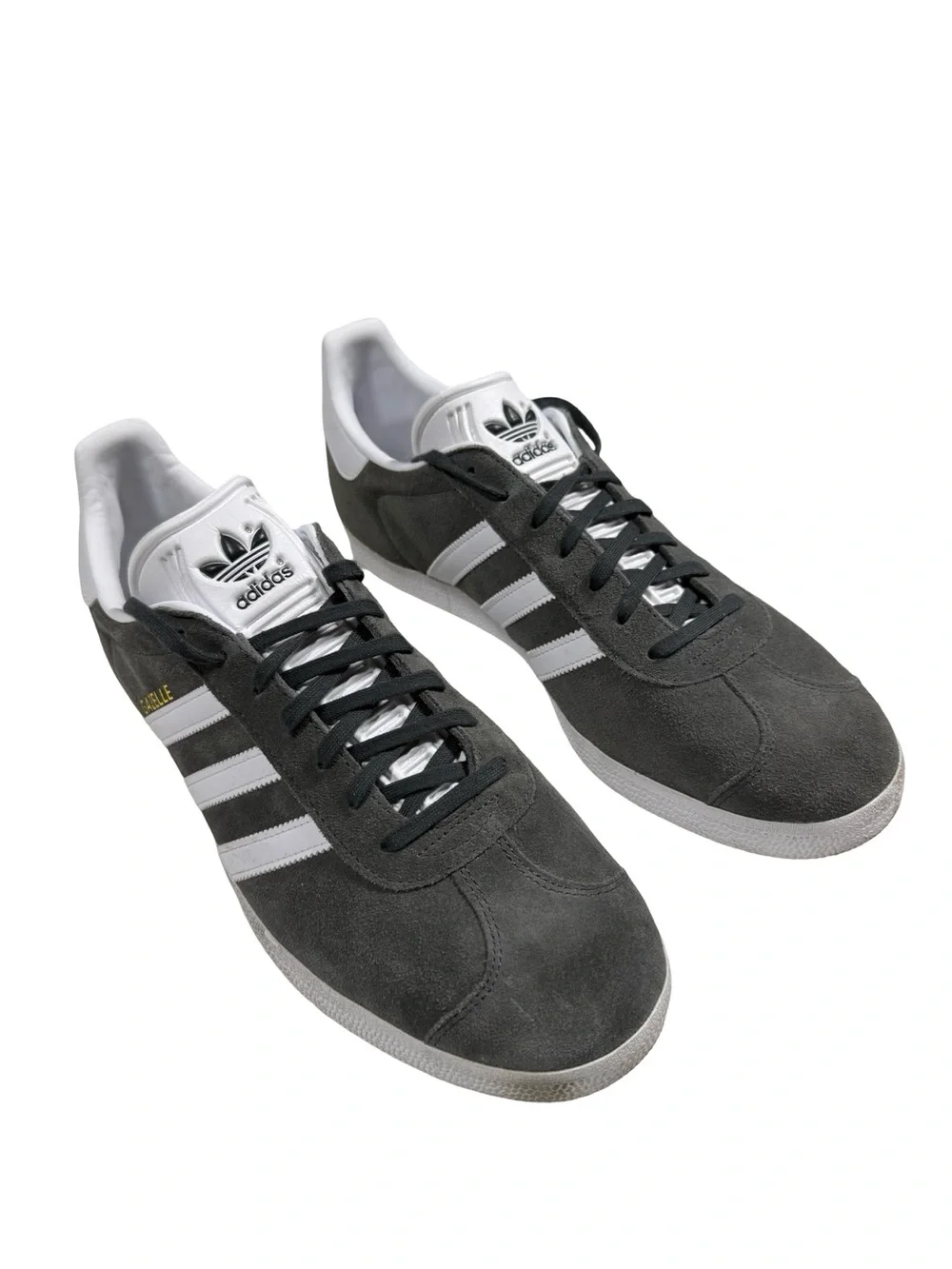 Adidas Gazelle Shoes Sz 13 Gray White Suede Sneakers Casual Low Top Retro BB5480